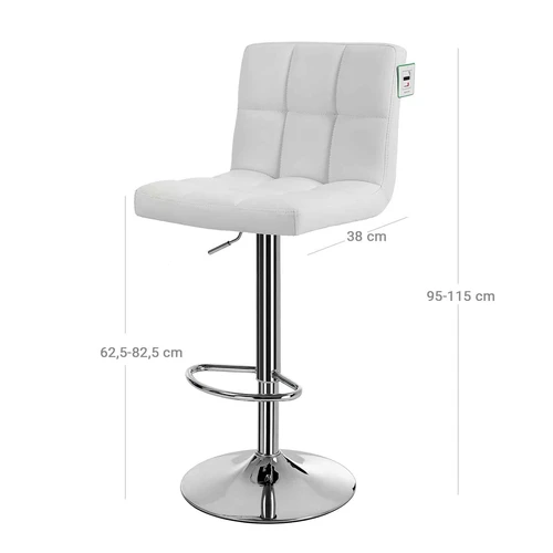 Lux baro kėdė su neslystančia atrama ir PU oda