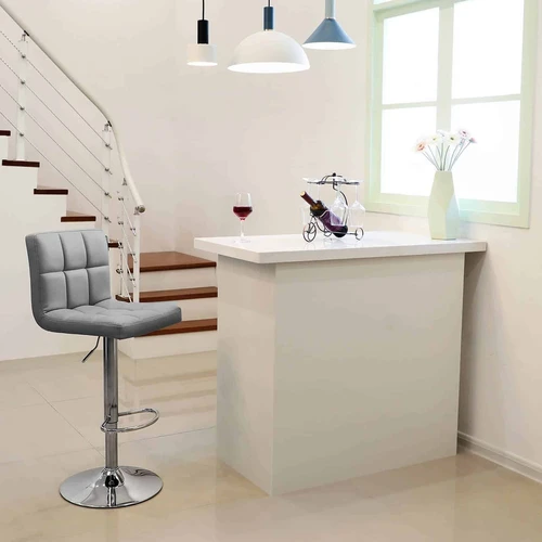 Profesionaliai dygsniuota baro kėdė su patvariais siuviniais