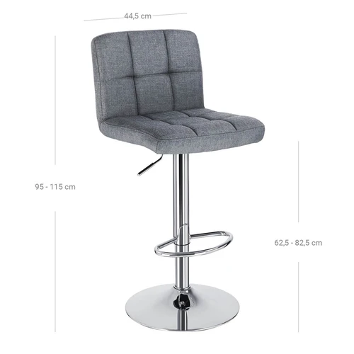 Patogi ir stilinga Songmics baro kėdė su sukamuoju mechanizmu