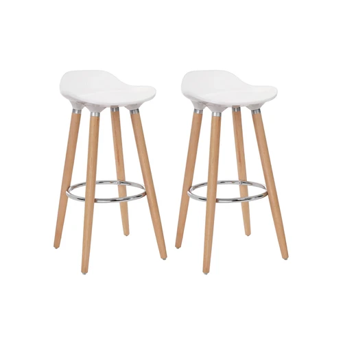 2 vnt. baltos spalvos baro kėdžių rinkinys