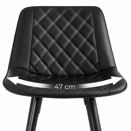 Modernios baro kėdės su plieno pagrindu