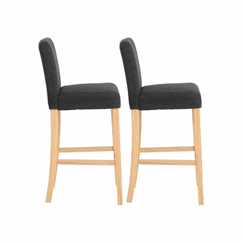 Klasikinės baro kėdės tamsiai pilkos spalvos