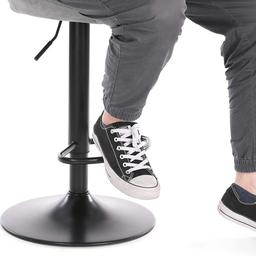 Šviesiai pilkos baro kėdės su moderniu dizainu