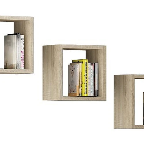 3-jų lentynų komplektas NORE K 25x25cm., ąžuolo spalvos