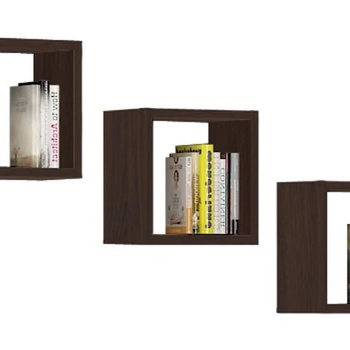 3-jų lentynų komplektas NORE K 25x25cm., tamsiai pilkos spalvos