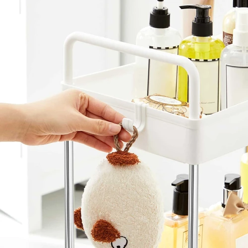 Praktiškas vežimėlis su 6 kabliukais ir instrukcijomis