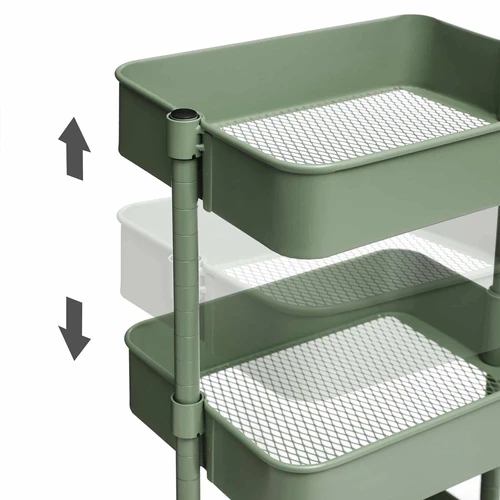 Tvirtas ir patvarus vežimėlis su plieniniais vamzdžiais