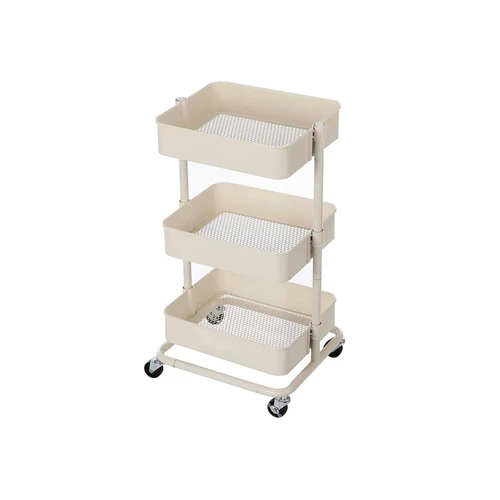 Lengvai kilnojamas vežimėlis su 4 ratukais ir rakinamais stabdžiais