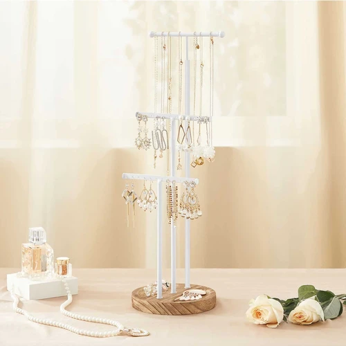 Papuošalų stovas su 24 skylėmis auskarams