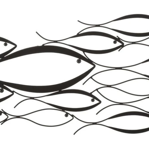 3D sieninė plokštė Fishy, 100 × 35 × 1 cm
