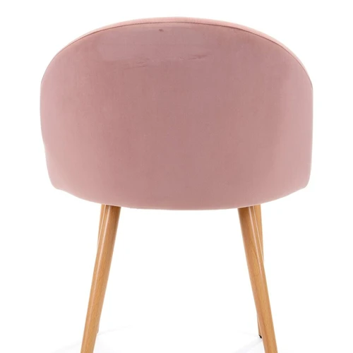 Veliūrinės kėdės su buko spalvos metalinėmis kojomis