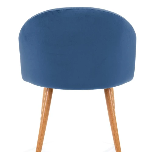 Veliūrinės kėdės su buko spalvos metalo kojomis