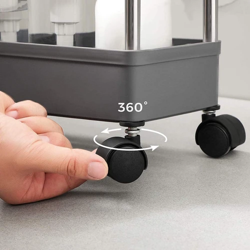 SONGMICS vežimėlis su 4 lentynomis – tvirtas ir universalus