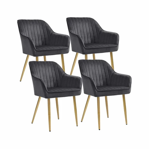 4 vnt. minkštų valgomojo kėdžių rinkinys