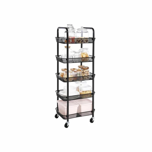 SONGMICS lentyna su vieliniais krepšeliais ir užrakinamais ratais