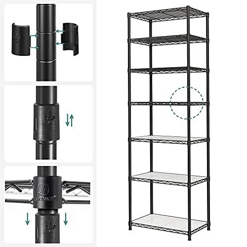 Praktiška 7 lygių virtuvinė lentyna