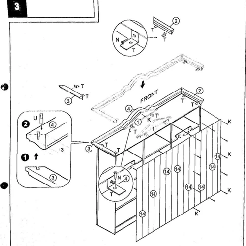 MEDŽIO MASYVO vitrina RIBE Overdel - erdvus ir patogus
