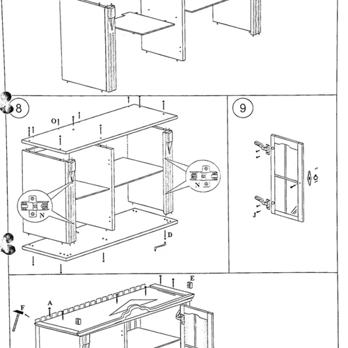 Vitrina su stiklo lentynomis ir apšvietimu