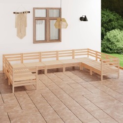 9 dalių sodo poilsio baldų komplektas, pušies medienos masyvas