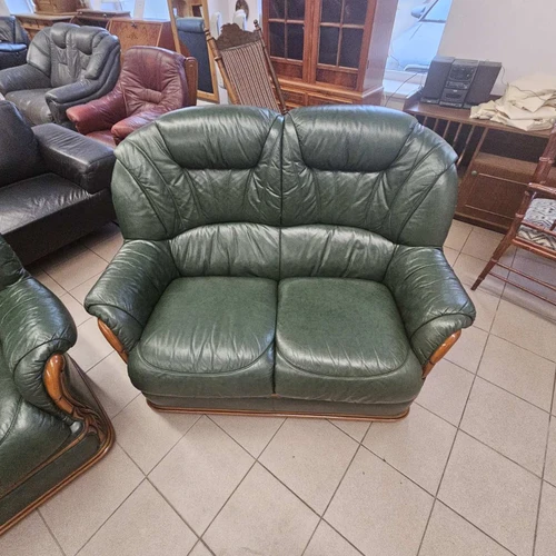 Natūralios odos komplektas 3+2+2 - Minkštų baldų komplektai