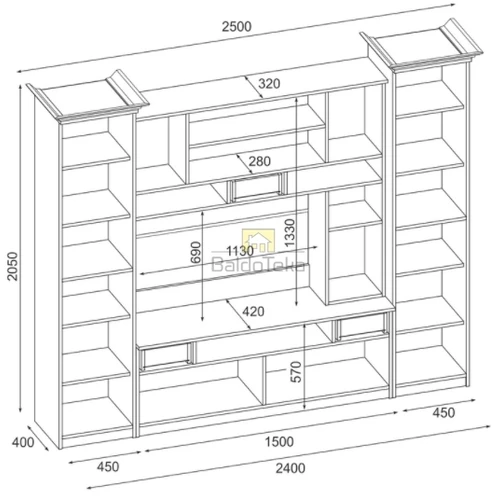 Plati spinta su 44 cm gylio