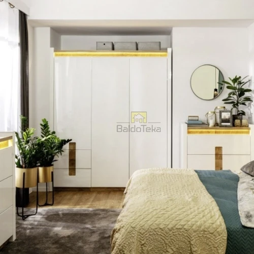 Kompaktiška lova LMDP/MDF – 165,5/208,5/42,5–104 cm