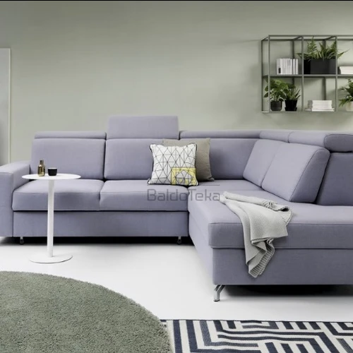 Plati sofos lova su nuimamomis pagalvėlėmis