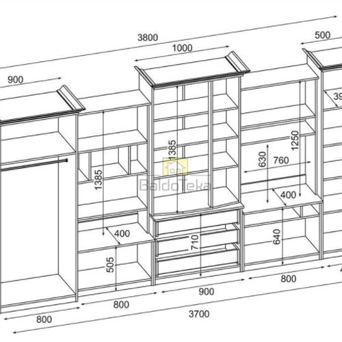 Praktiška spinta su galimybe pasirinkti spalvą