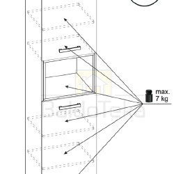 Universalus montavimas: kairinis arba dešininis