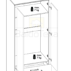 Plati spinta su pasirenkamomis rankenėlėmis