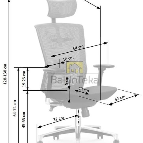 Premium kėdė su MULTIBLOCK mechanizmu ir juosmens atrama