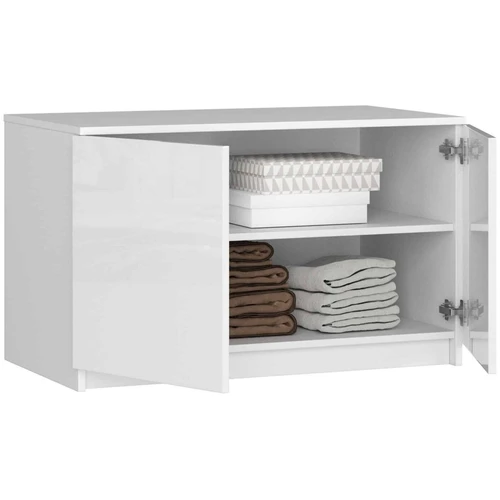 Balta spinta su ABS briauna ir blizgesio fasadais