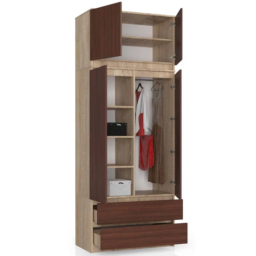 Sonoma ąžuolo/wenge spintos priestatas su 24 mėn. garantija