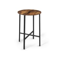 Apvalus baro stalas Ø 60 x 90 cm., ruda/juoda