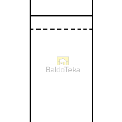 Ergonominė spinta su PVC kantuote, 98x198x53 cm