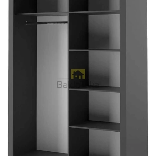 Ergonominė spinta su LMDP ir veidrodžiu, juoda matinė