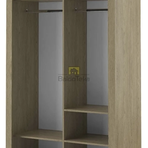 Moderni ąžuolo shetland spinta su veidrodžiu