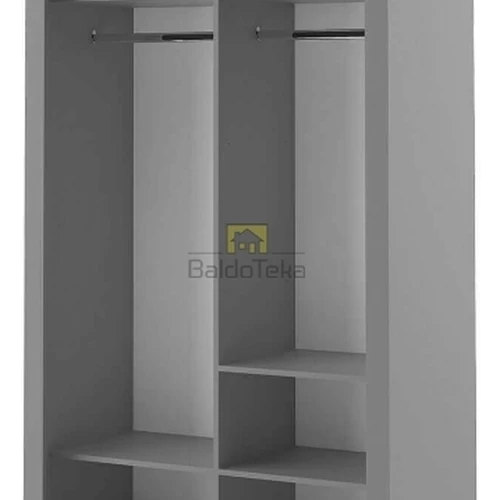 Pilka matinė spinta su veidrodžiu ir apšvietimo galimybe