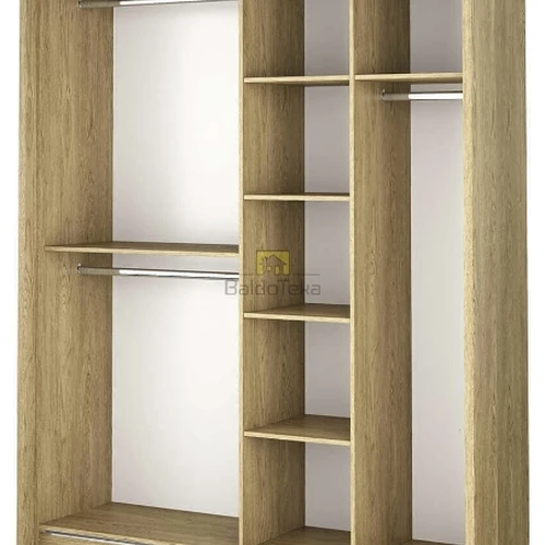 Ąžuolo Shetland spalvos spinta su LMDP ir veidrodžiu