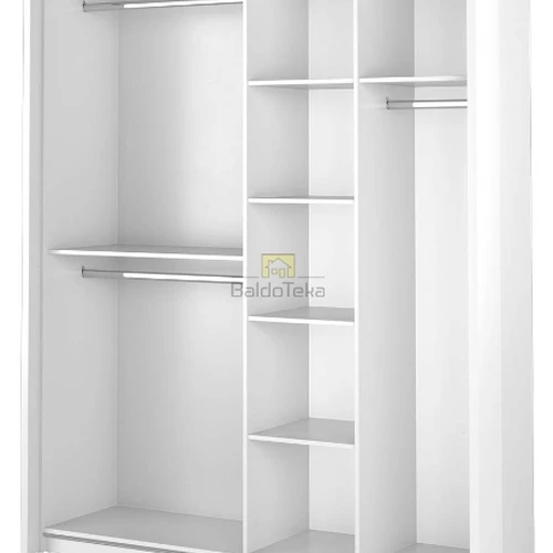 Balta matinė spinta su veidrodžiu ir apšvietimu