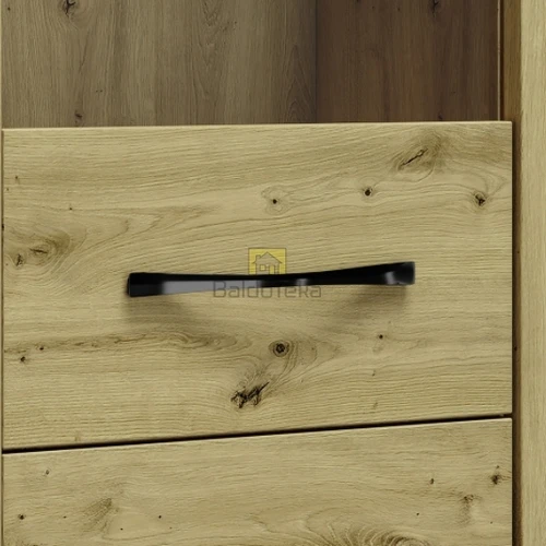 Stilinga ąžuolo spinta su frezuotu MDF ir apšvietimo pasirinkimais