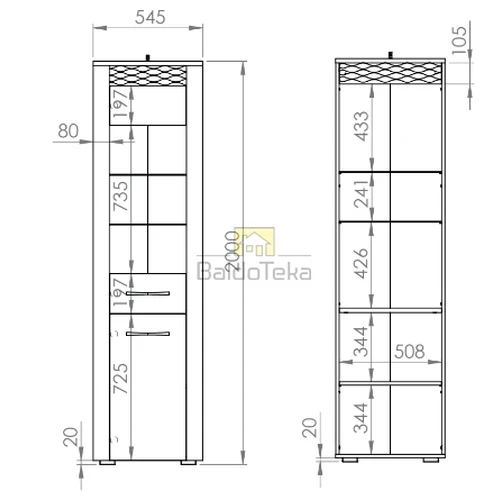 Moderni LMDP spinta su frezuotu MDF ir apšvietimo galimybe