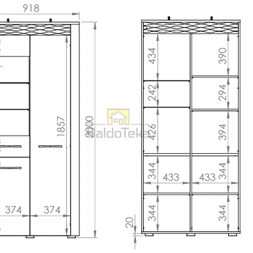 Praktiška ir stilinga spinta su apšvietimo galimybe