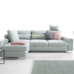 Moderni lova su galvos atrama ir pasirenkamu audiniu/oda