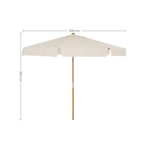 SONGMICS Ø 2,7 m sodo skėtis su UV apsauga