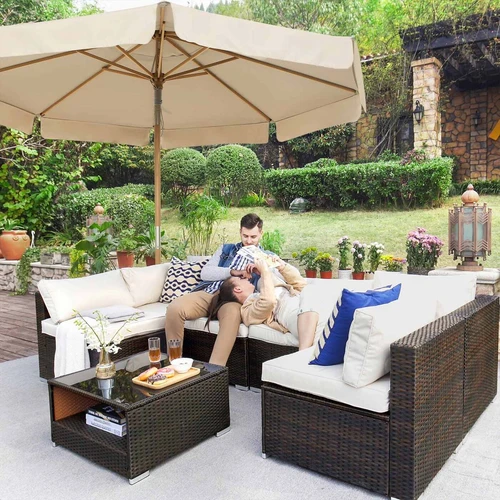 Patogus sodo skėtis su UPF 50+ apsauga