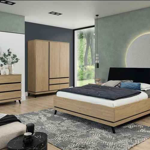 Laminuotas stalas su pilno ištraukimo stalčiais