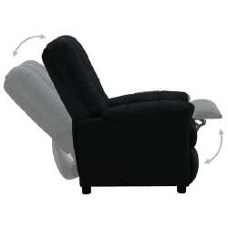 Atlošiamas, juodos spalvos audinys, krėslas - Foteliai