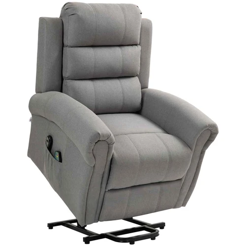 Atlošiamas krėslas, elektrinis, masažinis, Pilkas, 87 × 108 × 87,5 cm
