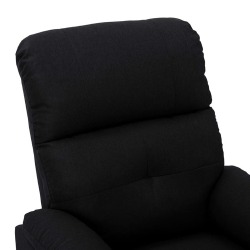 Atlošiamas krėslas, juodos spalvos, audinys - Foteliai